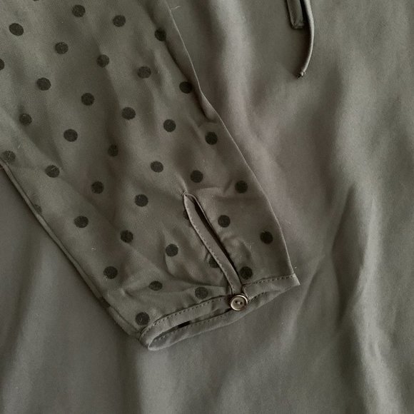 NEW Black Shift Dress with Polka Dot Sleeves - Picture 4 of 9